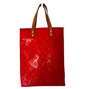 LOUIS VUITTON 🔥 Red Vernis Leather Tote Authentic Excellent Conditon🔥